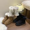 Plus Size Snow Boots Women's 2025 Winter New Casual Fur Warm Wear Platform Cotton Boots