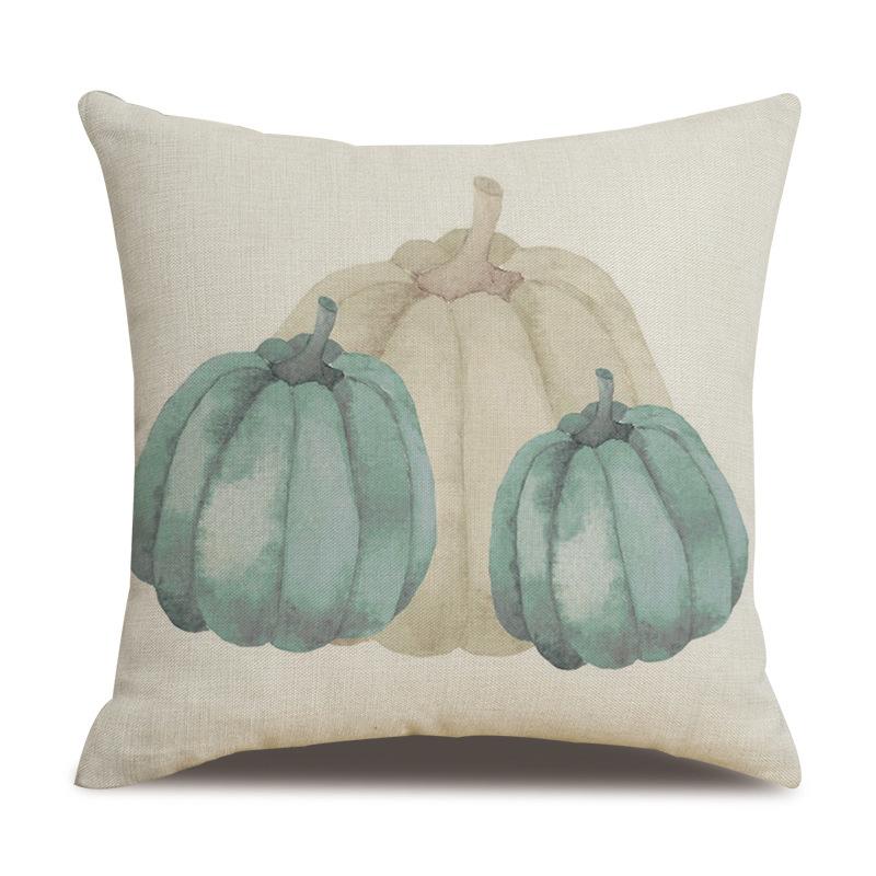Подушка из льна на День благодарения, осенняя наволочка с принтом тыквы