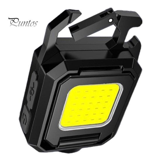 Многофункциональный брелок-светильник, 5 режимов, 90 градусов, складной, регулируемый, USB, перезаряжаемый, для кемпинга, походов, подвесной светильник, аварийный ремонт, COB