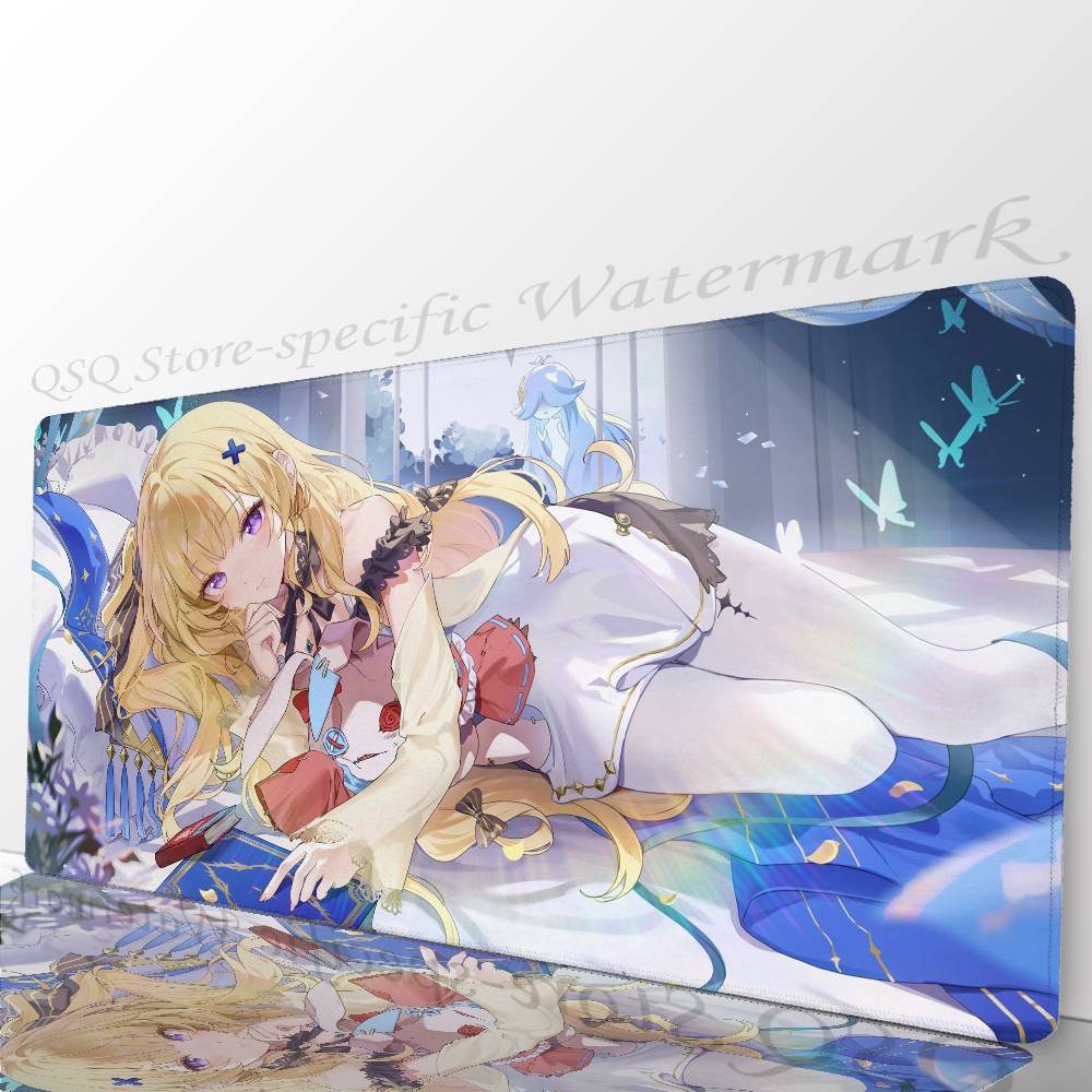 Phoebe Game W-Wuthering Waves Коврик для мыши Коврик на стол С ковриком Игровые аксессуары Prime Gaming XXL Коврик для клавиатуры Набивка Ma