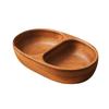 Round Divided Servings Tray Wood Nut Holder Serving Dishes Dried Fruit Tray Appetizers Tray Dish Platters Easy To Clean