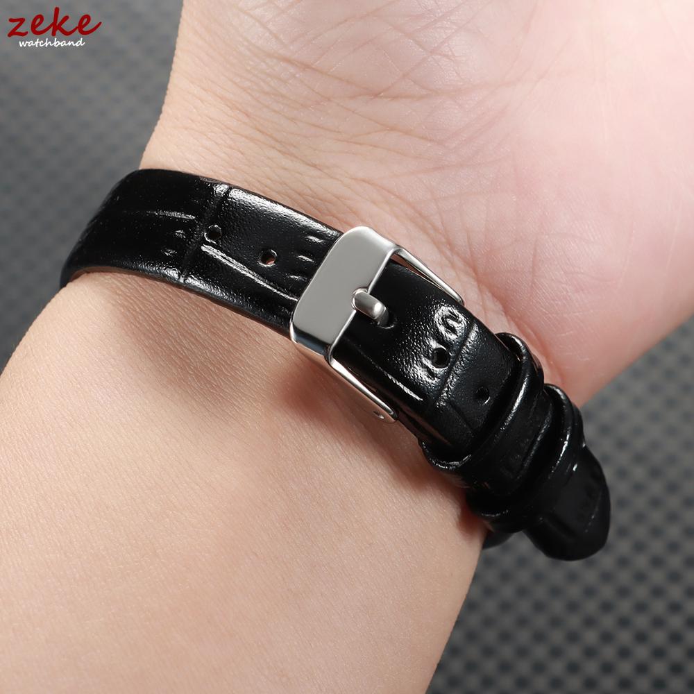 8мм 10мм 12мм 14мм 16мм Универсальный кожаный ремешок для часов для мужчин и женщин, сменный ремешок для часов, мягкие тонкие браслеты, ультратонкие ремни