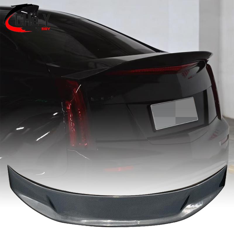 Для Cadillac ATS L 4-дверный 2014 2015 2016 2017 Кованый Настоящий Углеродный Волокно Глянцевый Черный Высококачественный Задний Спойлер Крышка Багажника GT Стиль