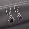 African Amethyst Earrings, 925 Solid Sterling Silver Gemstone Jewelry, Handmade Earrings, For Thanksgiving Gift