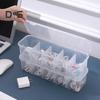 Transparent Data Cable Storage Box with Lid 5 Compartments Large Capacity Multi-purpose Charging Cord Jewelry Trinkets Organizer Case Container