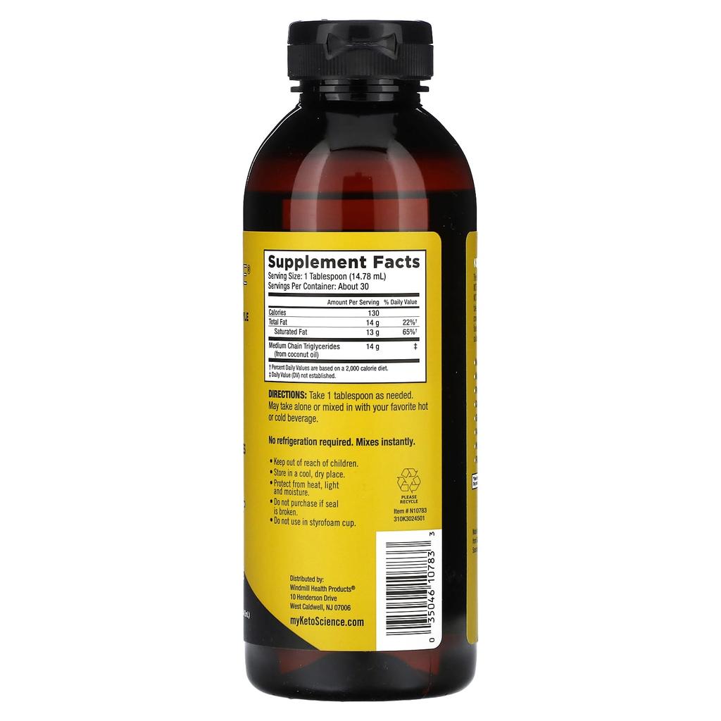 Keto Science, Масло MCT, 15 жидких унций (443 мл)