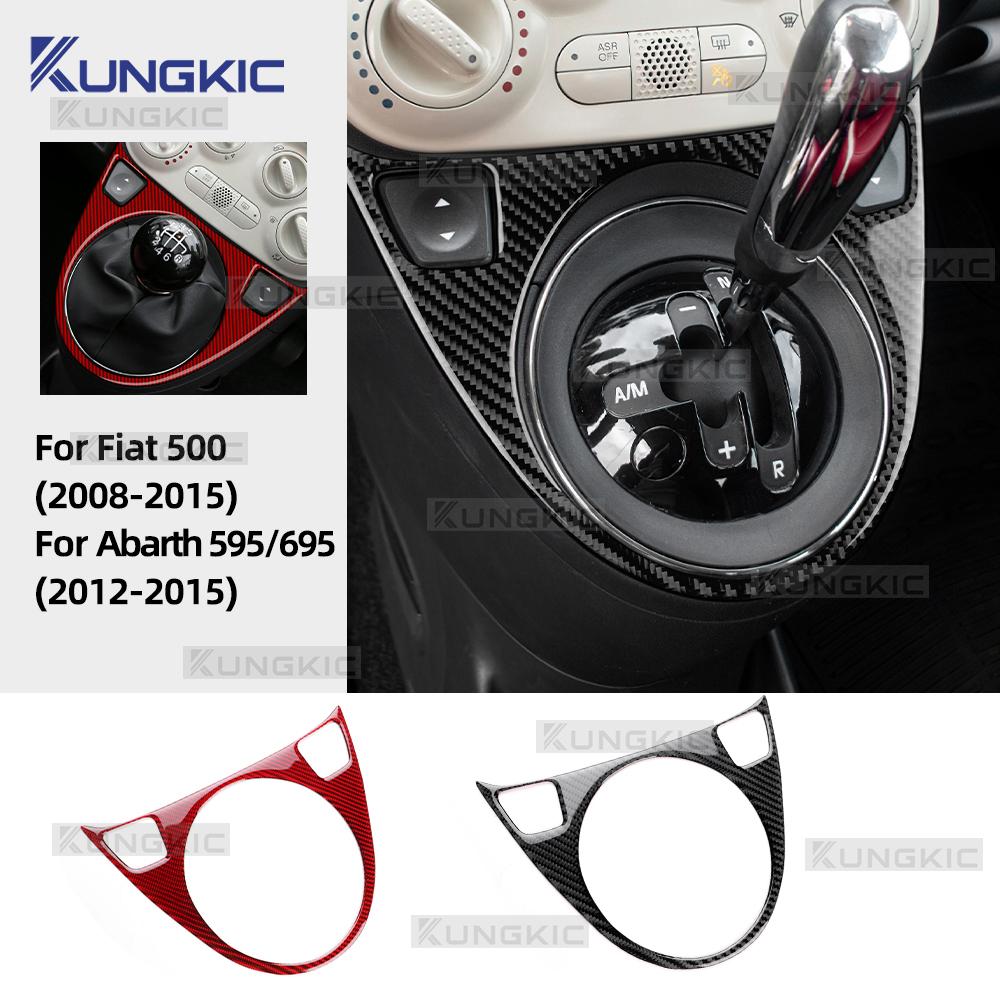 Carbon Fiber Gear Shift Collar for Fiat 500 2008-2015 & Abarth 595 695 595C 695C 2012-2015 AT MT