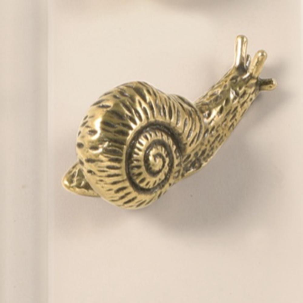 Luxury Cabinet Door Knobs Retro Wardrobe Drawer Pulls Trendy Snail Brass Handle  Dresser