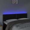 Vidaxl Zagłówek Do Łóżka Z Led, Czarny, 144X5X78/88 Cm, Sztuczna Skóra
