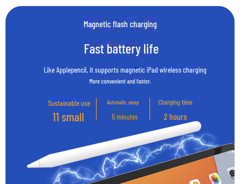 Магнитный заряжаемый емкостный стилус для сенсорных экранов iPad — предотвращает случайное прикосновение
