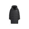 Letter Print Long Sports Casual Hooded Windproof Waterproof Down Jacket Women Jacket Black IV7556