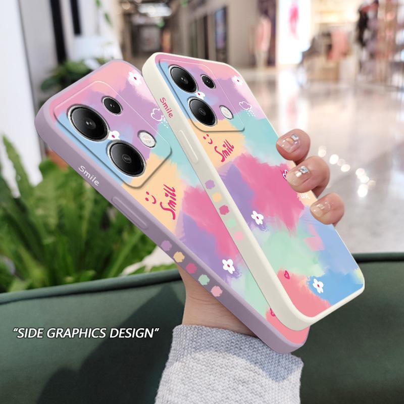 Чехол для телефона «Радужный цветок» для Xiaomi Redmi Note 13 12 12S 11 11S 10 10S 9 9S Pro Plus 4G 5G, чехол из жидкого силикона