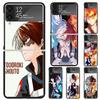Чехол для телефона My Hero MHA Тодороки Шото, Жесткий ПК, Для Samsung Galaxy Z Flip 7 6 5 4 3, Черный, ZFlip7 ZFlip6 Flip5 Flip4 Flip3 5G, С принтом