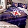 Fiorentina FC Printed Bedding Set Custom Name Text 1 Duvet Cover 2 Pillowcases For Bedroom