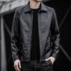 Мужская кожаная куртка весна и осень новая кожаная куртка среднего размера мужская куртка с лацканами из искусственной кожи деловая мужская одежда