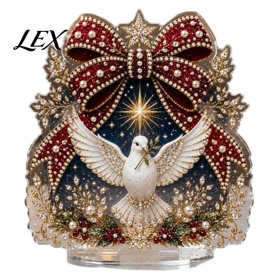 Festive Desktop Signs for Holidays Christmas Faux Diamond Painting Tabletop Ornaments, Beginner-Friendly DIY Acrylic Rhinestone Art Indoor Winter