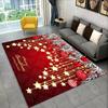Santa Claus Christmas Tree Elk Area Rug,Carpet Rug for Living Room Bedroom Sofa Doormat Christmas Decoration,Non-slip Floor Mat