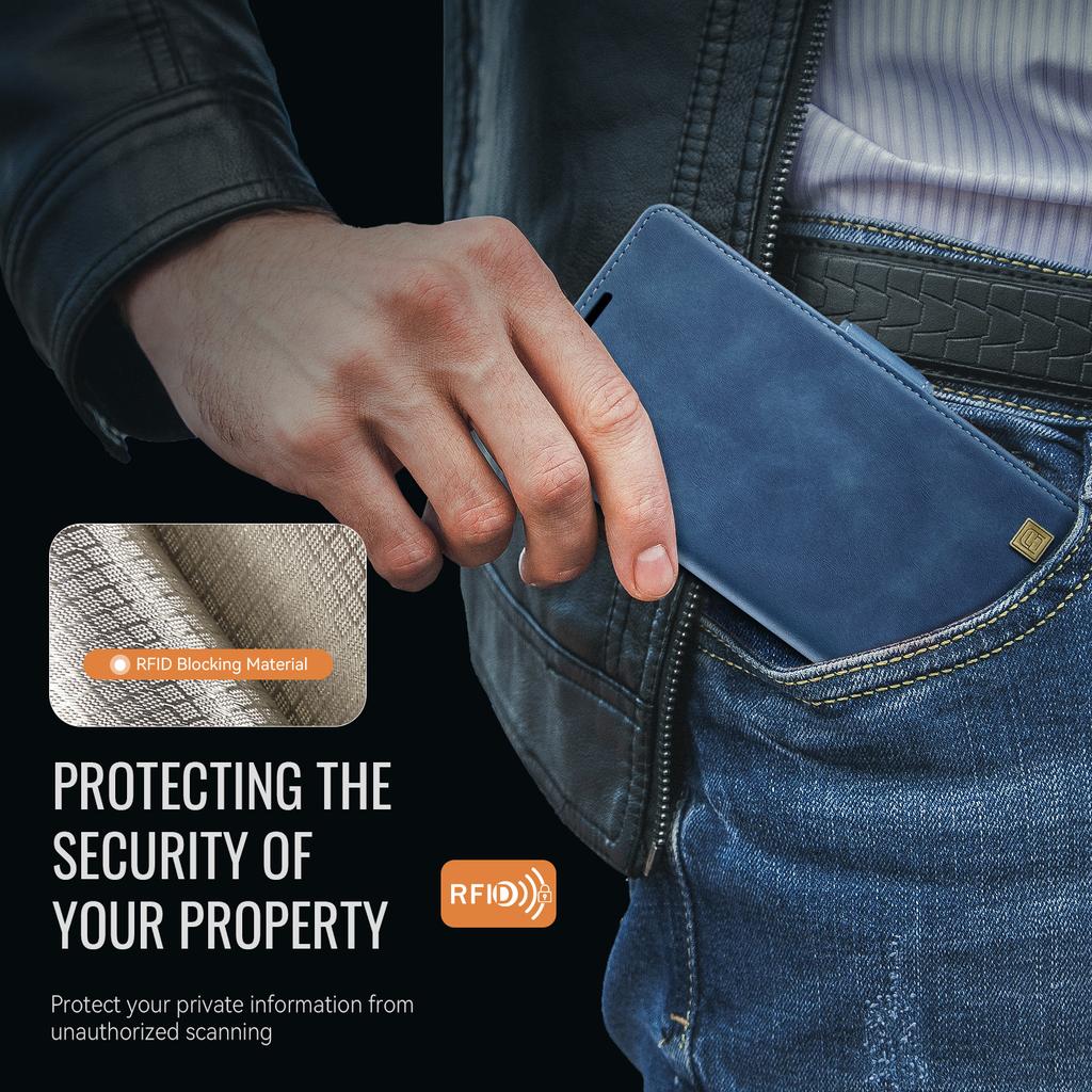 For Samsung Galaxy A36 5G Case AUTSPACE A11 RFID Blocking Retro Leather Cell Phone Wallet Cover