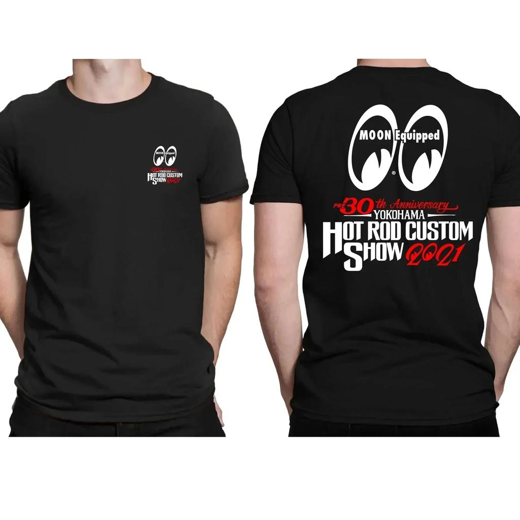 Футболка Мужская Крутая Футболка Мужская Футболка Повседневная Оверсайз Mooneyes Moon Gear Speed Хлопковая Футболка Графическая Уличная одежда S-4XL