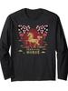 2026 Year of The Horse Lunar New Year Chinese New Year Long Sleeve T-Shirt Black 250Gsm Casual Swe