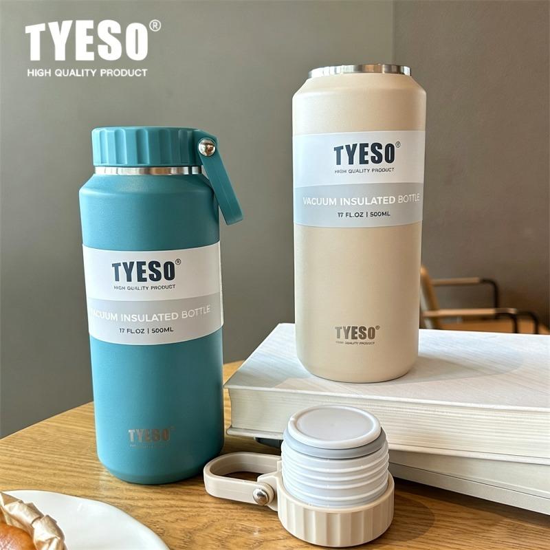 TYESO 500/710 мл Спортивная термокружка с двойными стенками, вакуумная колба, термокружка из нержавеющей стали с ручкой, портативные кружки для путешествий на открытом воздухе