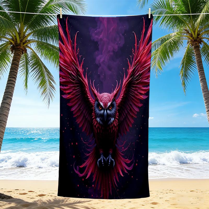 1Pc Owl Fantasy Art Beach Towel Quick Dry Multiuse For Beach Pool Gym Yoga Home Travel Christmas Halloween Xmas Gift G115