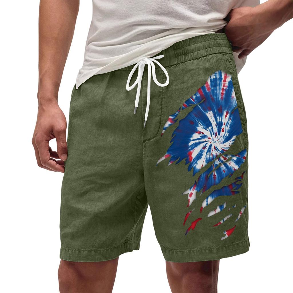 Мужские летние большие повседневные свободные спортивные брюки пляжные шорты