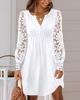 2023 Spring/Summer Women's European & American Lace Long-Sleeve Dress