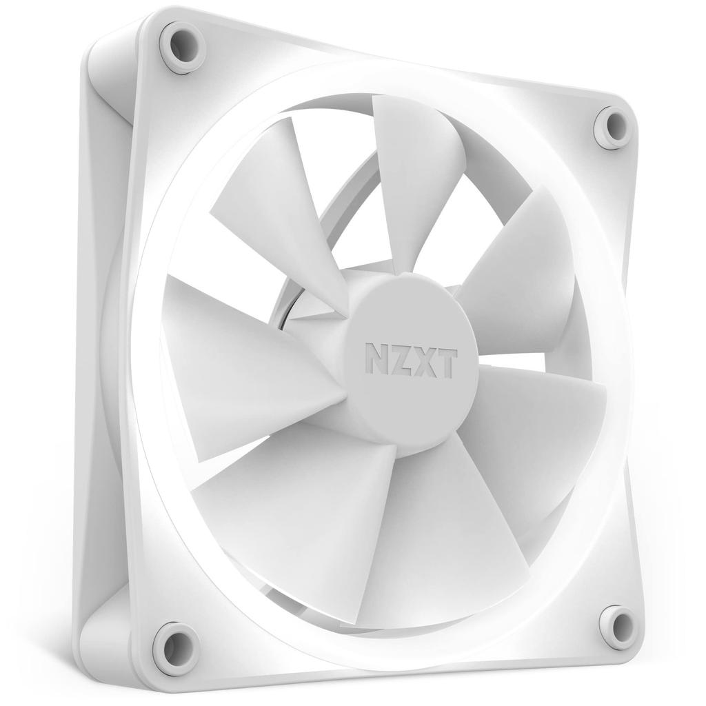 NZXT F120RGB 120mm RGB Compatible White PC Case Fan FN1762 RF-R12SF-W1