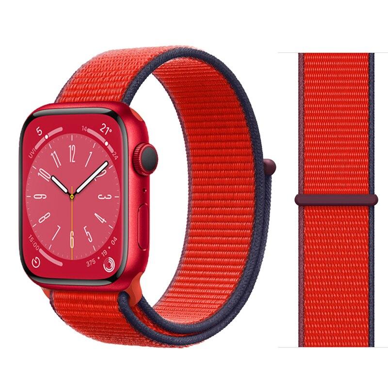 Нейлоновый ремешок-петля для Apple Watch Band 49 мм, 44 мм, 45 мм, 41 мм, 40 мм, 42 мм, 38 мм, браслет Correa iwatch series 3, 4, 5, 6 Se 7, 8, ультра, 49 мм, ремешок