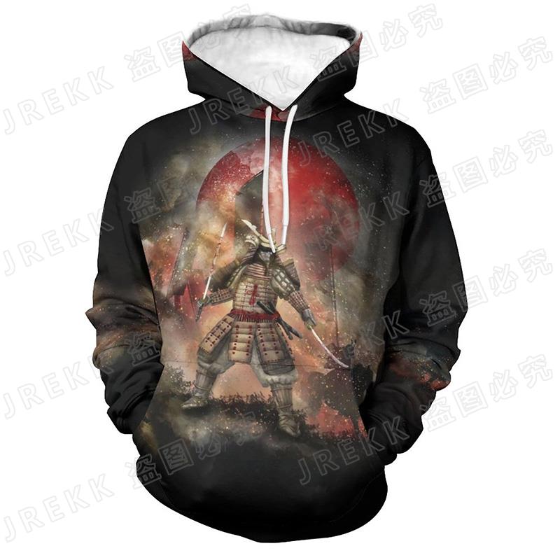 Spring Autumn Japan Ronin Samurai 3D Print Hoodies Men Women Children Hooded Harajuku Cool Swearshirts Fashion Streetwear