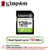 Kingston SD-карта 128 ГБ Класс 10 UHS-I U1 V10 64 ГБ 256 ГБ 512 ГБ Карта памяти До 150 МБ/с чтение SDXC Флеш-карта Canvas Select Plus для камеры