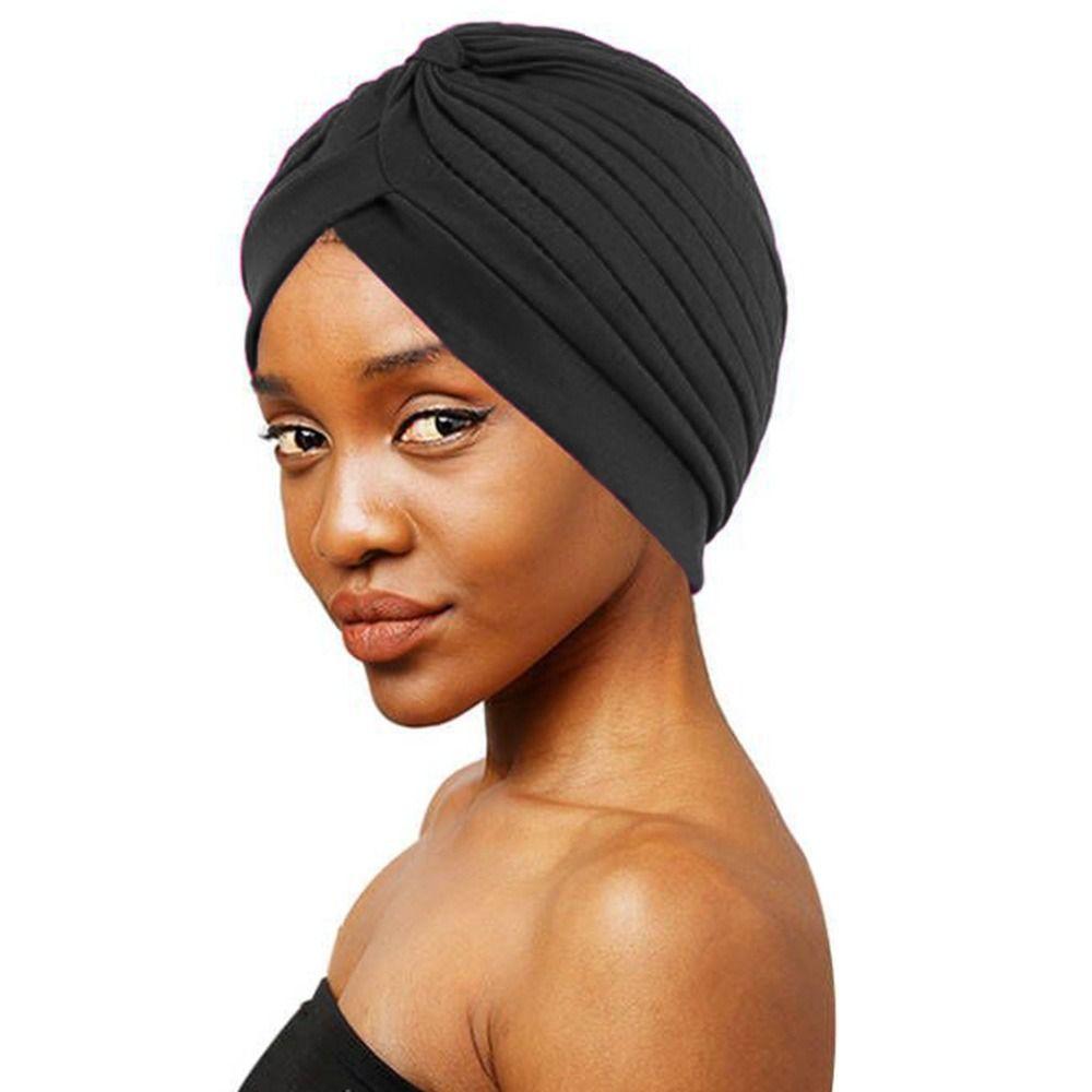 Sleep Caps Fashion Casual Kids National Wind Pure Color Turban Chemotherapy Hat Cotton Hat Bandana