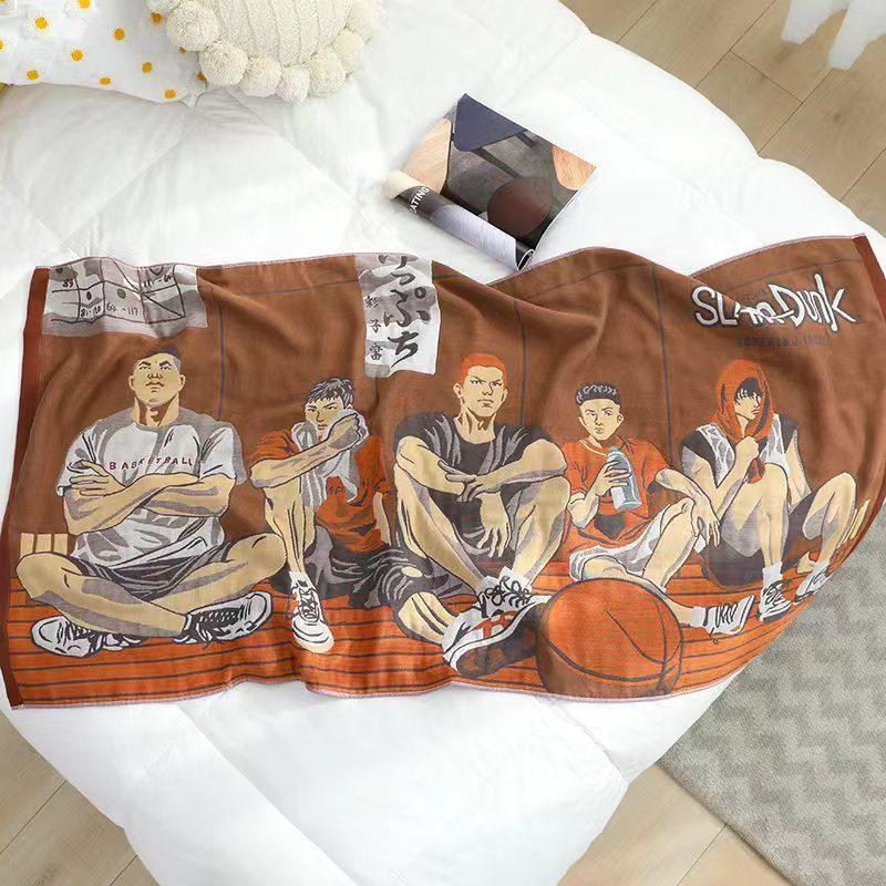 Extra Large Cotton Gauze Cartoon Bath Towel - Soft, Quick-Drying for Adults & Kids