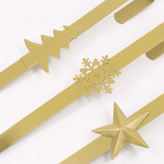 Рождественский крючок для венка Звезда Снежинка Элементы рождественской елки Металлический подвес для двери Крючки для подвешивания над дверью