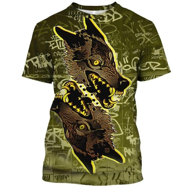Мужская футболка с круглым вырезом и короткими рукавами, свободная повседневная одежда большого размера, 3D, узор дракона, летом