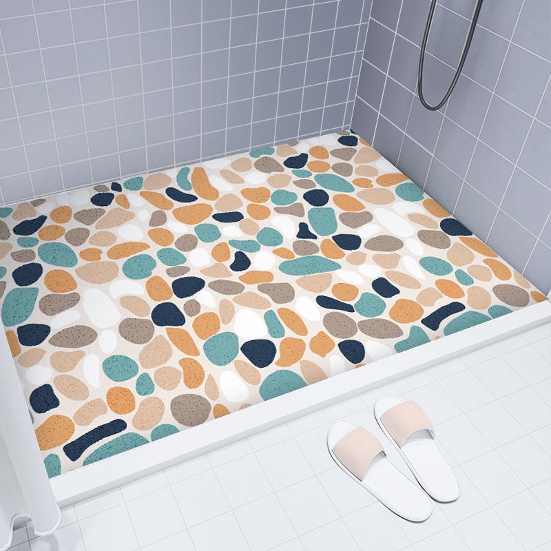 Ванная комната Туалет Нескользящий коврик Полный ковер Коврик для ног Выдолбленный Домашний Противоскользящий коврик Сетчатое дно Шелковое кольцо