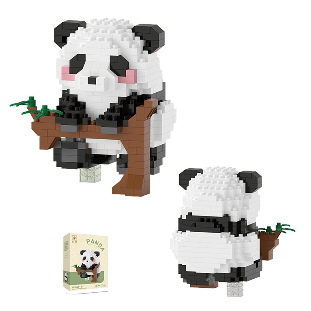 Любители панд Креативные микро строительные блоки 3D мини-модель Набор Moc Diy Подарок Рождественский декор Детские игрушки