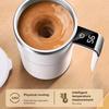 Yousheng Self Stirring Coffee Mug Автоматическая магнитная кружка для помешивания кофе с ЖК-дисплеем Вращающаяся металлическая чашка для смешивания для офиса и дома