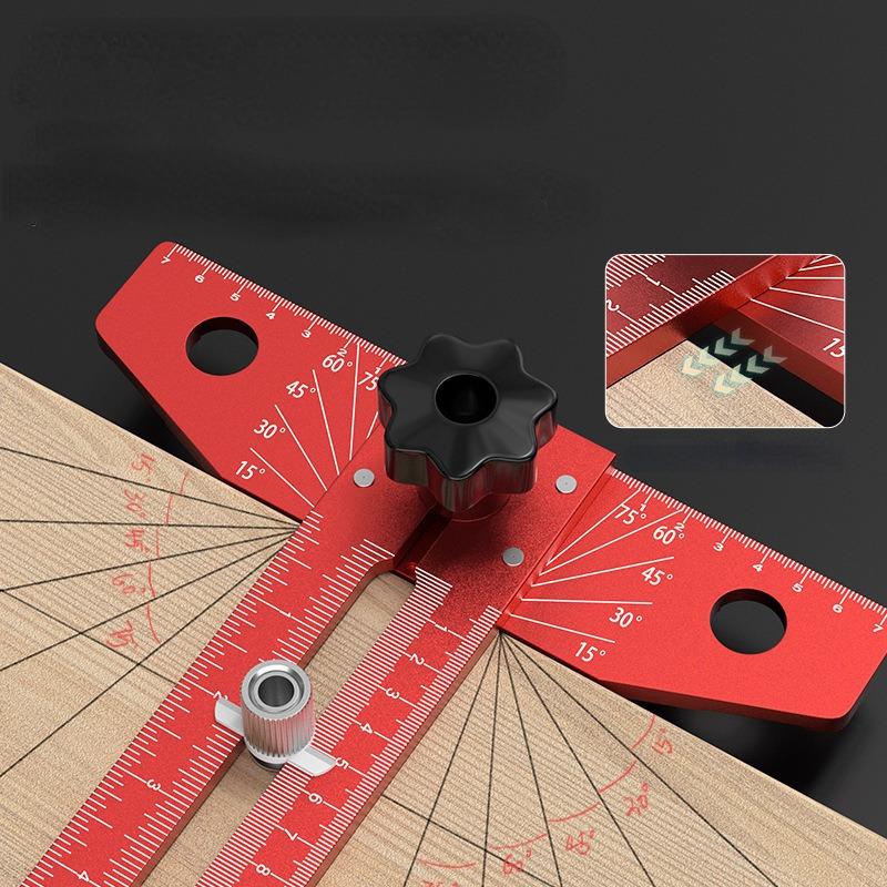 Export-type Line T-square Aluminum Alloy Multi-functional Woodworking Combination Can Move Angle Square Angle T-square