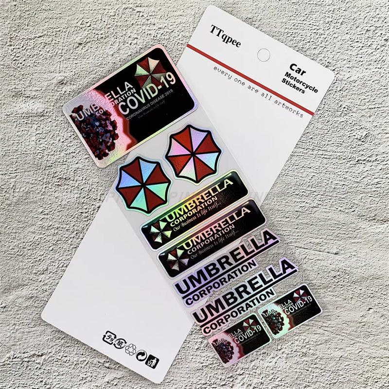 Наклейка на мотоцикл/машину Resident Evil Umbrella: Водонепроницаемая и прочная наклейка