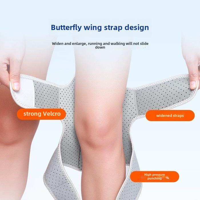 Спортивная накладка на колено с защитой надколенника: Регулируемая компрессионная поддержка при приседаниях