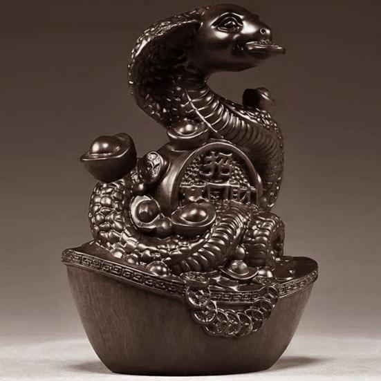 Резьба по дереву статуэтка змеи старинный китайский зодиак талисман модель змеи удачи мини-статуэтка животного скульптура фэн-шуй настольное украшение орнамент