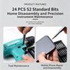 24-In-1 Magnetic Screwdriver Set - Precision Repair Kit For Phone, Computer & Electronics - 24 Detachable Steel Bits