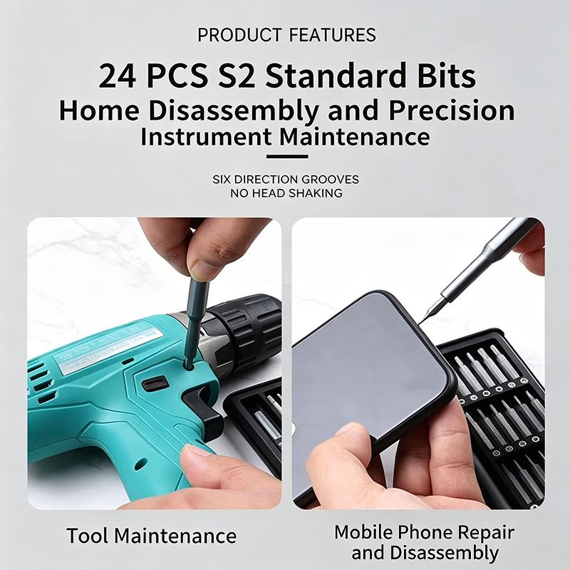 24-In-1 Magnetic Screwdriver Set - Precision Repair Kit For Phone, Computer & Electronics - 24 Detachable Steel Bits