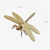 Brass Dragonfly Figurines Toy Removable Wings Office Desk Small Ornament