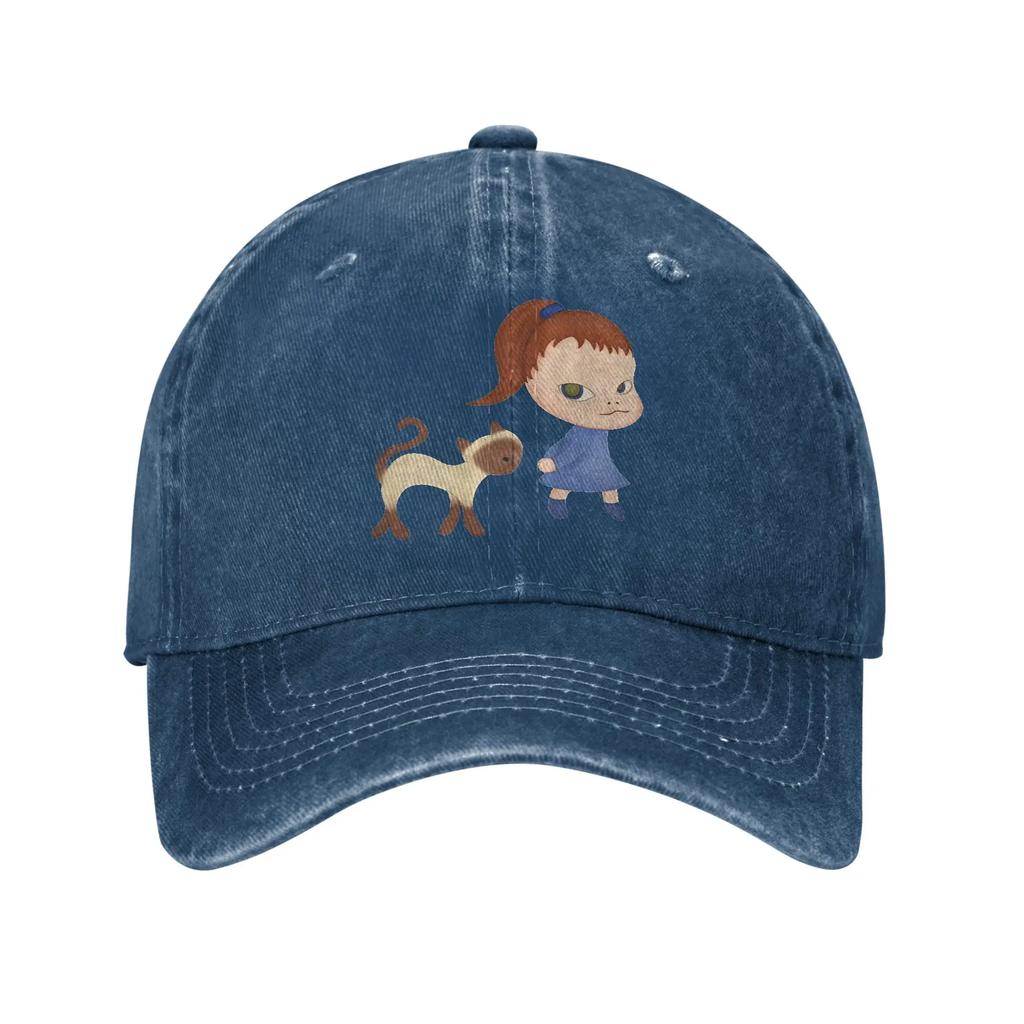 Vintage Design Nara Unisex Women Baseball Caps Yoshitomos Distressed Washed Caps Hat Retro Outdoor Running Golf Gift Snapback Hat