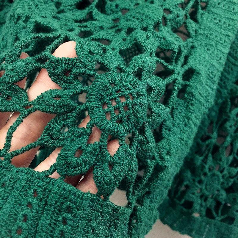 Женская трикотажная куртка с вырезами, хлопковый свободный кардиган, летняя солнцезащитная кружевная блузка с открытым передом