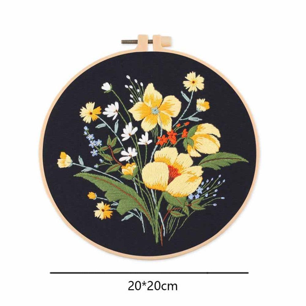 Sewing Accessories Needle Thread Flower Embroidery Cross Stitch Kit Embroidery Hoop Needle Punch