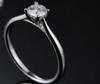 1.ct Round cut Moissanite 925 Sterling Silver Wedding Engagement Ring